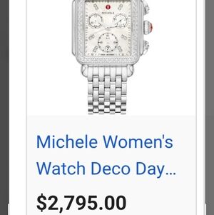 Michele Diamond-Accent Stainless Steel Chronograph Watch - White Mother-of-Pearl